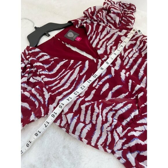 New Vince Camuto Women's Size 2 Casual Printed Fit and Flare Wine - Picture 5 of 12